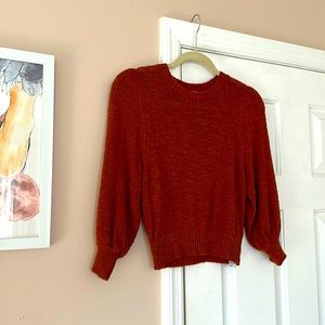 NWOT Zara crop sweater top in burnt Orange